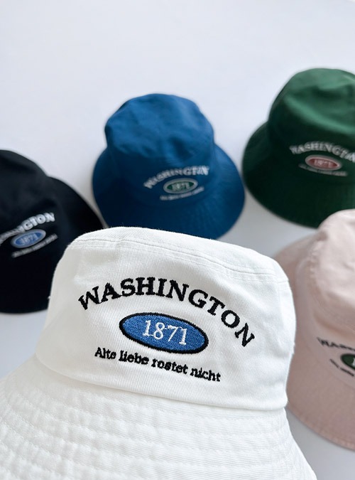 WASHINGTON 자수 벙거지 모자
